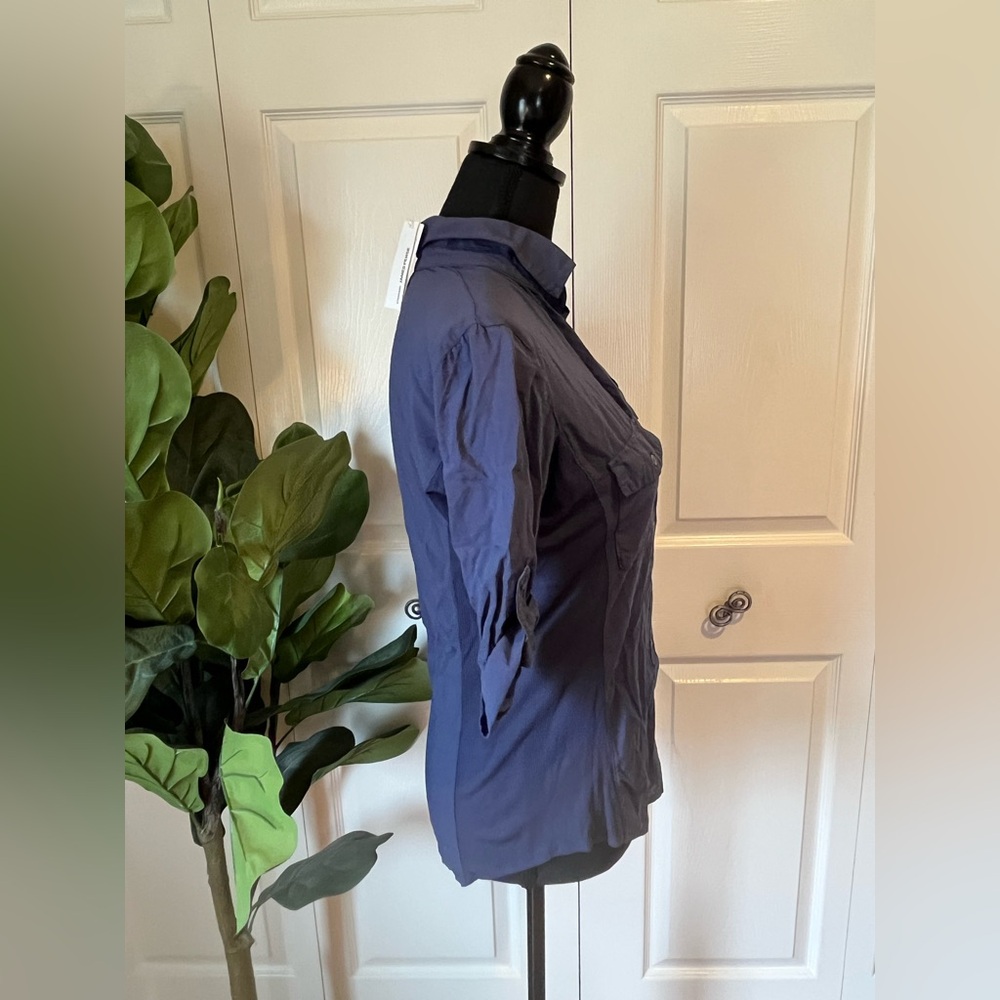 James Perse Classic Women's Button-Up Shirt - Blue - Picture 5 of 6